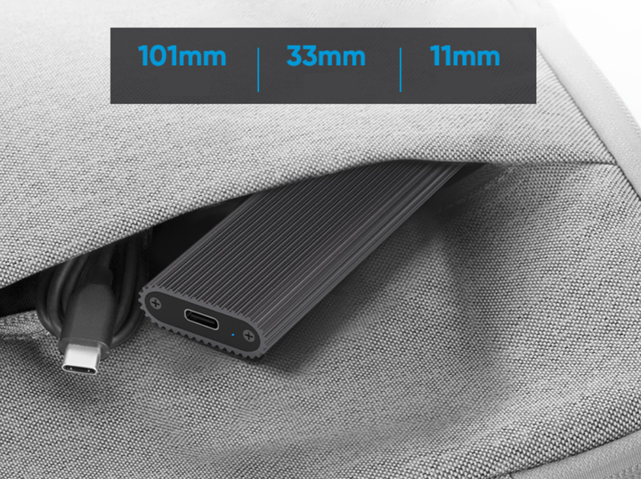 Зовнішня кишеня Blueendless 2803N для NVMe (PCIe) M2 SSD USB 3.1 Gen 2 Type-C - зображення 3