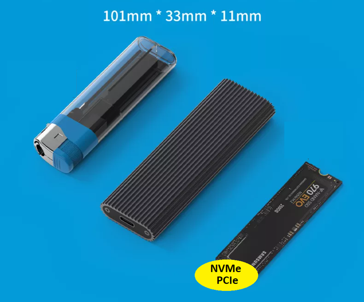 Зовнішня кишеня Blueendless 2803N для NVMe (PCIe) M2 SSD USB 3.1 Gen 2 Type-C - зображення 9