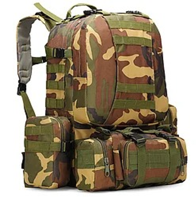Тактический Штурмовой Военный Рюкзак с подсумками на 50-60литров Вудленд TacticBag (st2807) - изображение 1