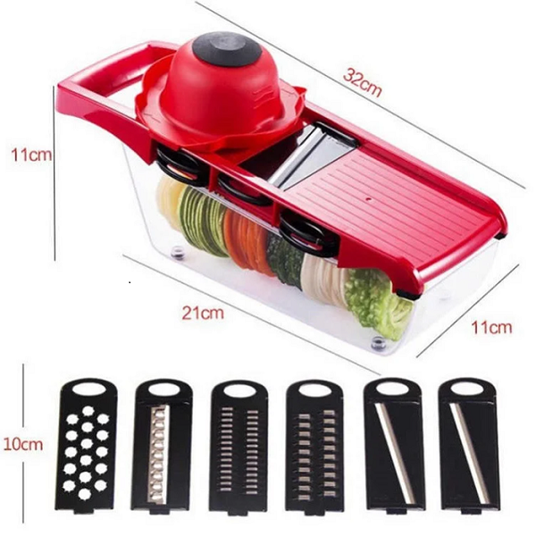 Овощерезка Mandoline Slicer 6 в 1 терка с контейнером мультислайсер терка, мультирезка (HF-00008674) - Фото 2 Овощерезка Mandoline Slicer 6 в 1 терка с контейнером мультислайсер терка, мультирезка (HF-00008674) - изображение 2