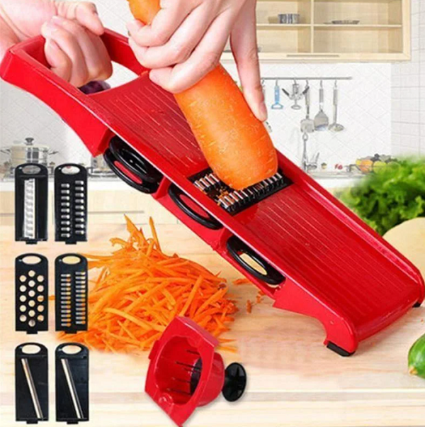 Овощерезка Mandoline Slicer 6 в 1 терка с контейнером мультислайсер терка, мультирезка (HF-00008674) - Фото 5 Овощерезка Mandoline Slicer 6 в 1 терка с контейнером мультислайсер терка, мультирезка (HF-00008674) - изображение 5