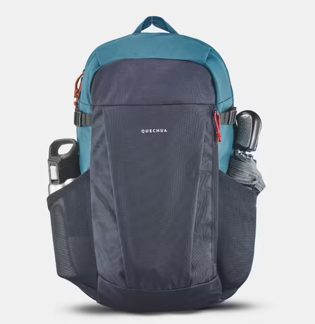 Рюкзак туристичний міський Quechua Arpenaz NH100 20л Blue/Green, 47х24х14см - зображення 2