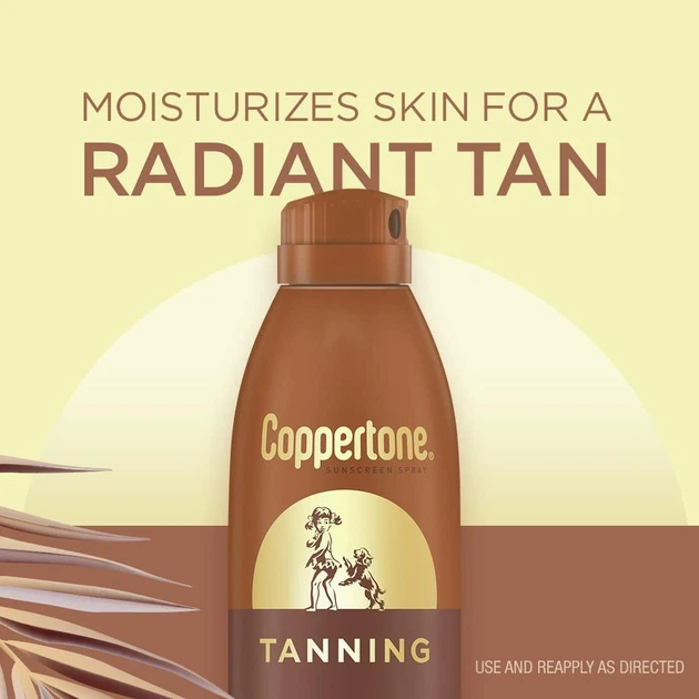 Солнцезащитный спрей для тела с тонирующим эффектом Coppertone Tanning