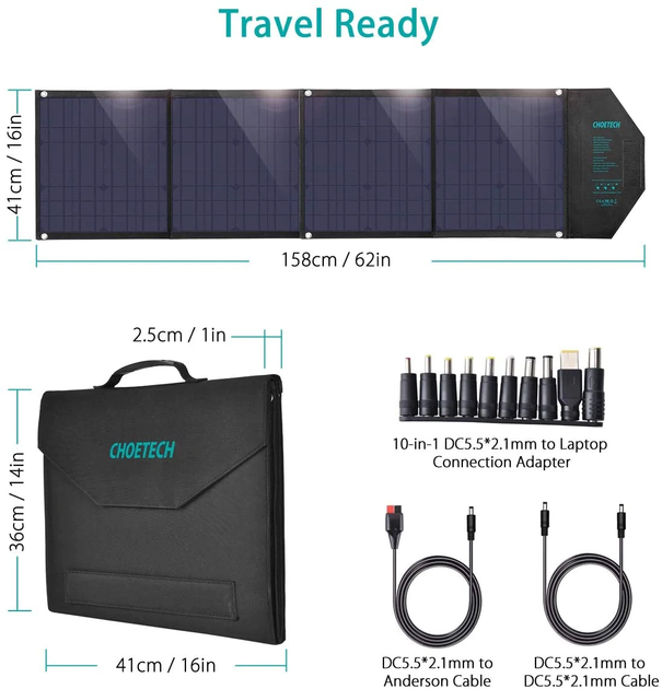 Портативная солнечная панель Choetech 80 W – фото, отзывы ...