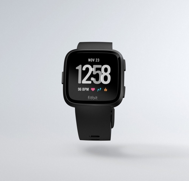 Fitbit versa gunmetal online black