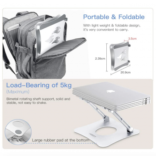 Подставка для ноутбука MISOTT Laptop Stand Silver - Фото 5 Подставка для ноутбука MISOTT Laptop Stand Silver - изображение 5