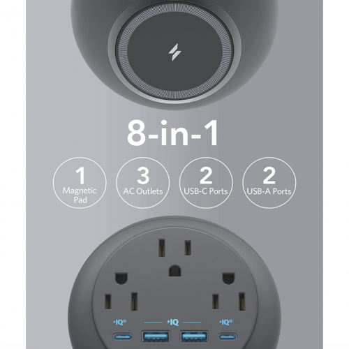 Магнітна настільна зарядна станція Anker Magsafe 637 MagGo Gray (A9137) - Фото 4 Магнітна настільна зарядна станція Anker Magsafe 637 MagGo Gray (A9137) - зображення 4