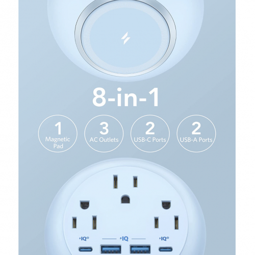 Магнитная настольная зарядная станция Anker Magsafe 637 MagGo Blue (A9137) - Фото 4 Магнитная настольная зарядная станция Anker Magsafe 637 MagGo Blue (A9137) - изображение 4