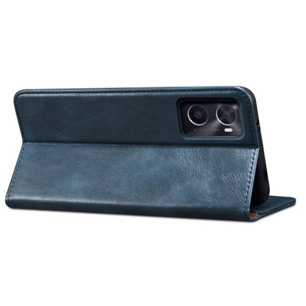 Чохол-книжка з кишеньками UniCase Leather Wallet для Realme 9i / Oppo A76 / Oppo A96 - Blue - зображення 6