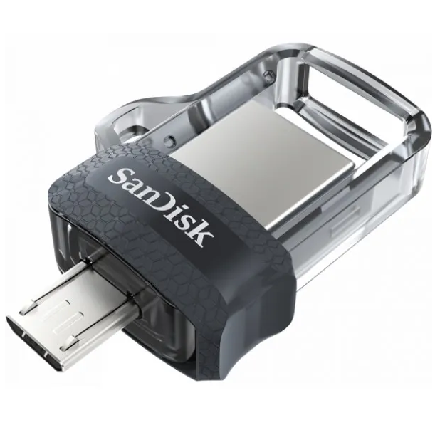 USB Флешка 2в1 64GB Micro-USB/USB 3.0 для телефона, компьютера SanDisk Ultra Dual OTG (150 МБ/с) Серый - Фото 3 USB Флешка 2в1 64GB Micro-USB/USB 3.0 для телефона, компьютера SanDisk Ultra Dual OTG (150 МБ/с) Серый - изображение 3