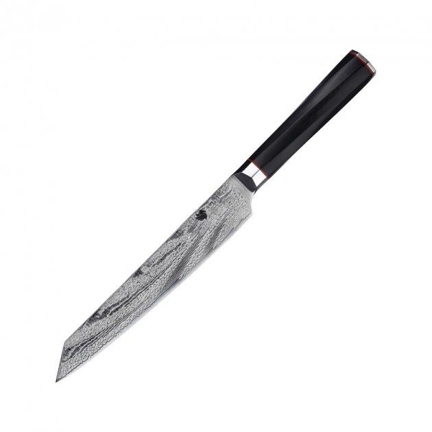 Нож слайсер Damascus DK-AK 3003 AUS-10 дамасская сталь 73 слоев лезвие 20 см - изображение 1