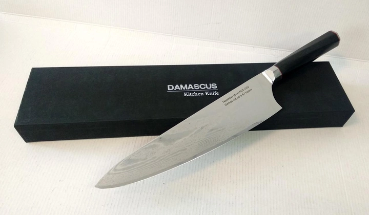 Нож поварской 24 см Damascus DK-AK 3009 AUS-10 дамасская сталь 73 слоя - изображение 2