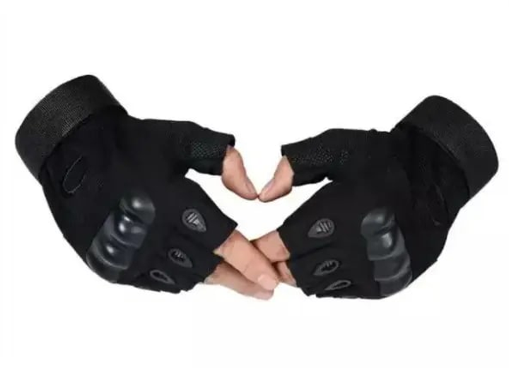 Беспалые военные перчатки (походные, армейские, защитные, охотничьи) Черный Размер : L (23998llol)(LIVE) - изображение 2
