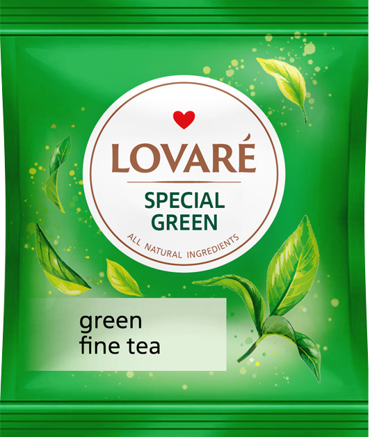 Чай зеленый китайский Lovare Special Green 50 пакетиков в индивидуальных конвертах (4820198875459) - Фото 2 Чай зеленый китайский Lovare Special Green 50 пакетиков в индивидуальных конвертах (4820198875459) - изображение 2