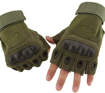 Перчатки тактические Oakley беспалые армейские Green XL - изображение 1