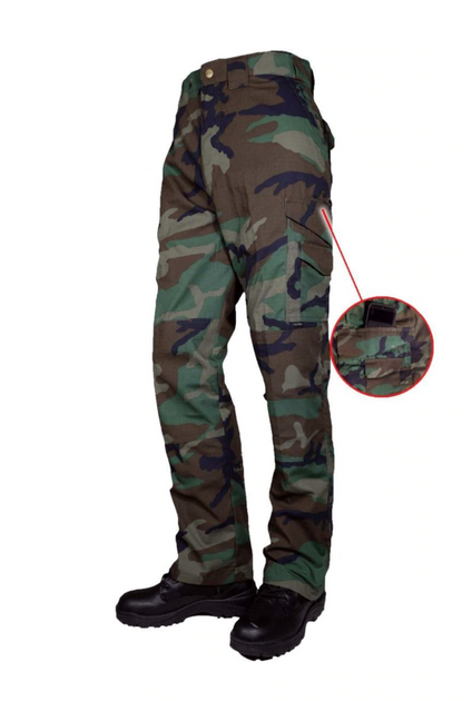 Тактичні військові штани Tru-Spec 24-7 Series 50/50 Cordura NYCO Woodland Original Tactical Pants w/ Cell Pocket 36/34, Woodland - зображення 1