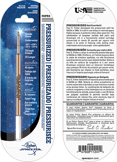 Стрижень кульковий Fisher Space Pen 1,1 мм Чорний / SPR4 (747609112412) - Фото 3 Стрижень кульковий Fisher Space Pen 1,1 мм Чорний / SPR4 (747609112412) - изображение 3