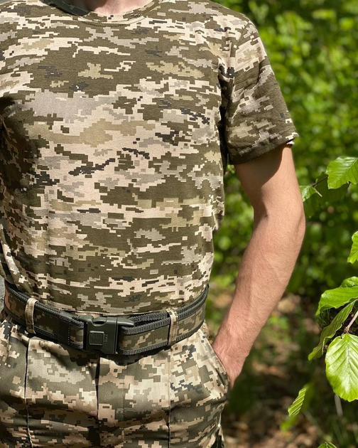 Футболка військова Cotton 100% Military піксель зелена ЗСУ розмір XXL - зображення 2