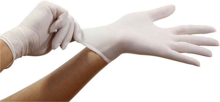 Перчатки смотровые латексные нестерильные припудренные Igar SEMPERCARE S белый - изображение 1