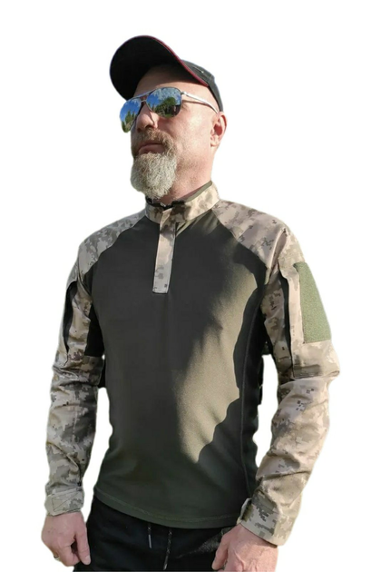 Военная тактическая рубашка убакс Размер 4XL (58-60) 120159 хаки - изображение 2