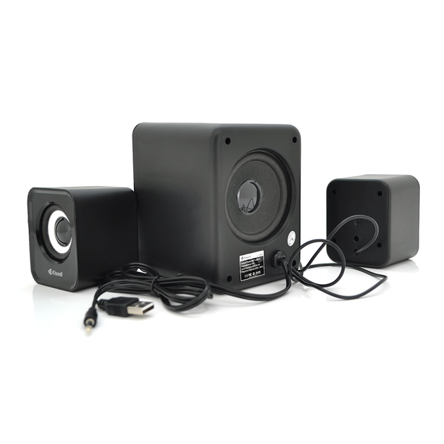 Колонки 2.1 Kisonli U-2900, для ПК и ноутбука, USB + 3.5mm, 5W+2x3W ...