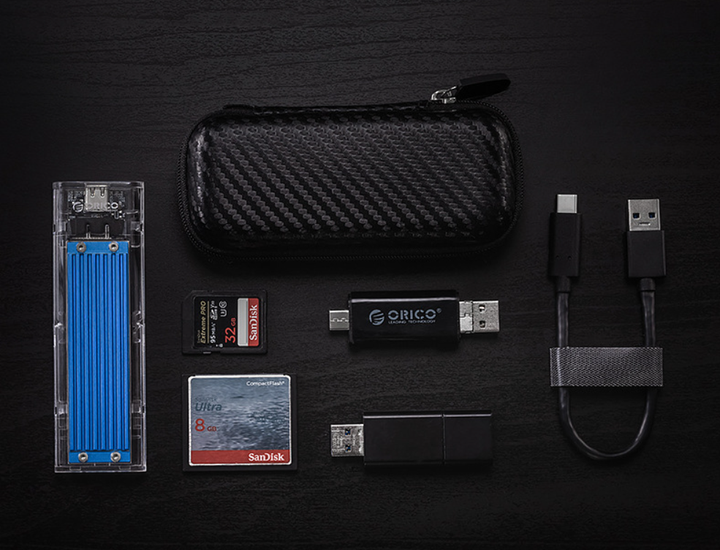 Чехол Orico M2PH01 для M2 SSD NVME (PCIe) NGFF (Sata) для криптокошелька - изображение 2