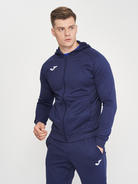 Толстовка на молнии мужская Joma Menfis 101303.331 2XL Темно-синяя с принтом (9998460645132) 