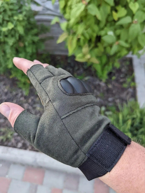 Военные тактические перчатки Kremina без пальцев ХL - изображение 2