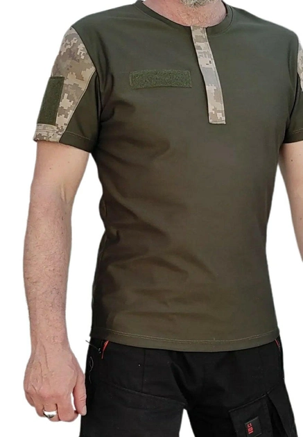 Военная тактическая футболка ВСУ размер XXXL (56-58) 120160 хаки - изображение 2