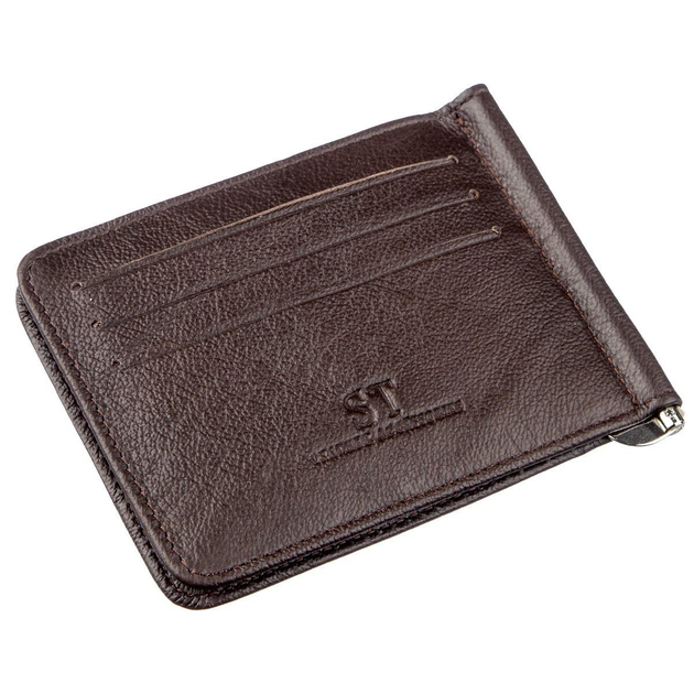 Удобный мужской зажим для купюр ST Leather 18938 Коричневый от продавца ...