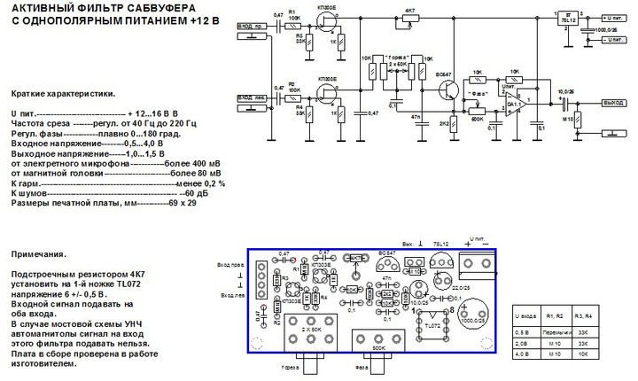 Активный фильтр низких частот - Технический форум