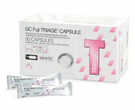 Фуджі Трайдж Білий (FUJI TRIAGE white GC) цемент для фісур 1 капсула - Фото 2 Фуджі Трайдж Білий (FUJI TRIAGE white GC) цемент для фісур 1 капсула - зображення 2
