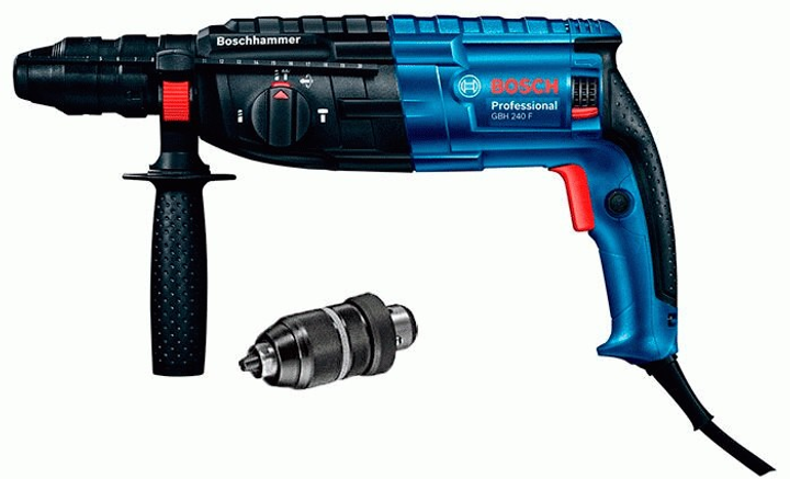 Перфоратор Bosch Professional GBH 240 F + сменный патрон + чемодан (0611273000) - изображение 2
