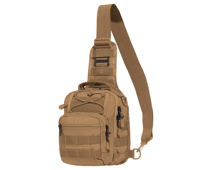 Тактична сумка через плече Pentagon 7л 190 х 240 х 160 мм Universal Chest Bag 2.0 Койот (K17046-2.0-06) - зображення 1