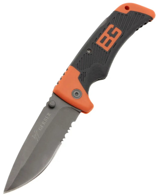 Нож складной туристический Gerber Bear Grylls Scout D386 18,5 см с серрейтором - изображение 1