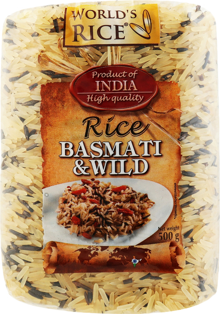 Смесь риса World's rice Басмати пропаренный 500 г (0.5 кг ...