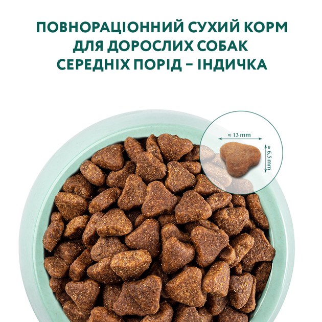 Сухий корм для собак Optimeal Medium Breed Adult 1,5 кг - індичка - изображение 4