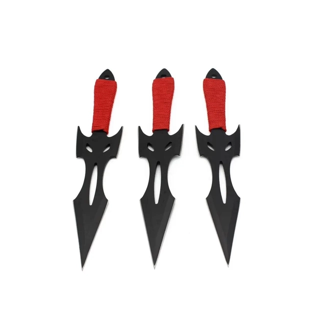 Ножі метальні Red Sharp комплект 3 в 1 - зображення 1