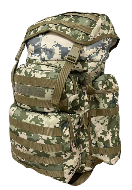 Рюкзак раскладной пиксель камуфляж 70-80 л тактический, армейский, военный, туристический, походный - изображение 1