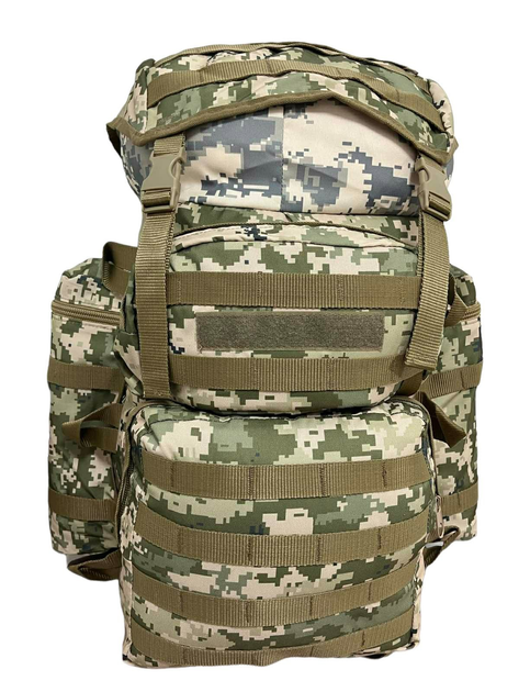 Рюкзак раскладной пиксель камуфляж 70-80 л тактический, армейский, военный, туристический, походный - изображение 2