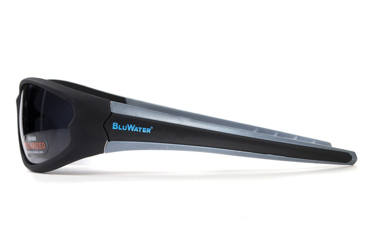 Очки поляризационные BluWater Daytona-4 Polarized (gray) серые в черно-серой оправе - изображение 2