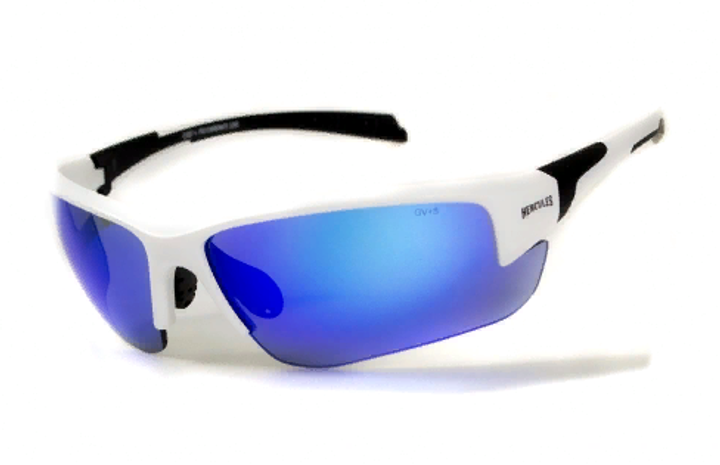 Очки защитные открытые (тактические) Global Vision Hercules-7 White (G-Tech blue) синие зеркальные - изображение 1