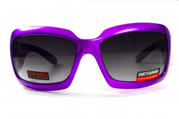 Очки солнцезащитные открытые Global Vision Passion Purple (gradient smoke) серые с градиентом - изображение 2