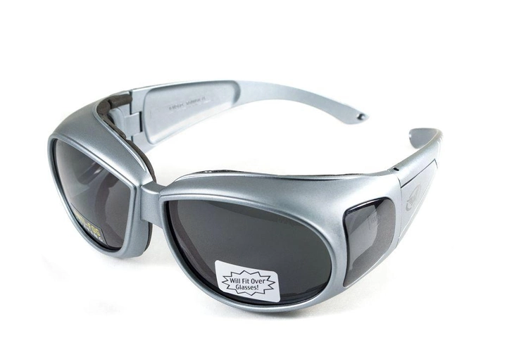 Очки защитные с уплотнителем (тактические) Global Vision Outfitter Metallic (gray) Anti-Fog, серые - изображение 1