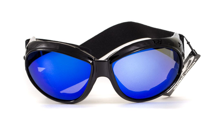 Очки защитные с уплотнителем (тактические) Global Vision Eliminator ( G-Tech Blue) синие зеркальные - зображення 2