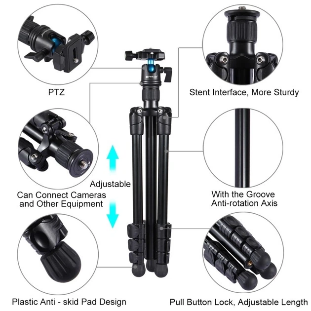 Професійний штатив для DSLR та цифрової камер Puluz PU3009 - зображення 6
