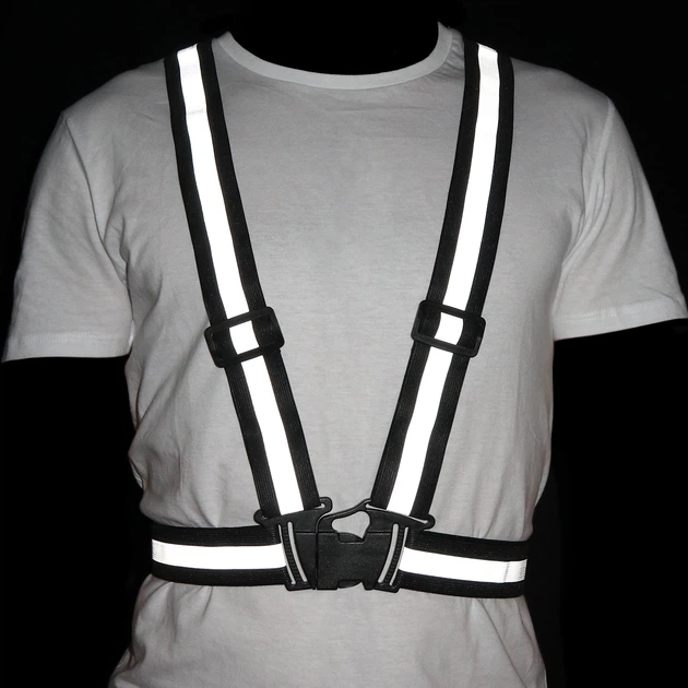 Светоотражающая лента сигнальный жилет черный UFT waistcoat Black - изображение 4