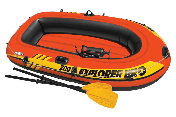 Лодка надувная двухместная 200 Explorer Pro, с веслами и насосом, до ...