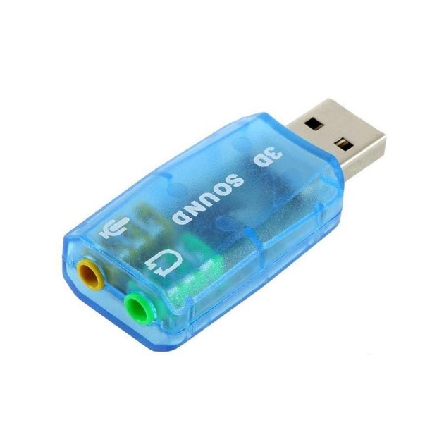 USB звукова карта 3D Sound Card 5.1 Blue - изображение 1