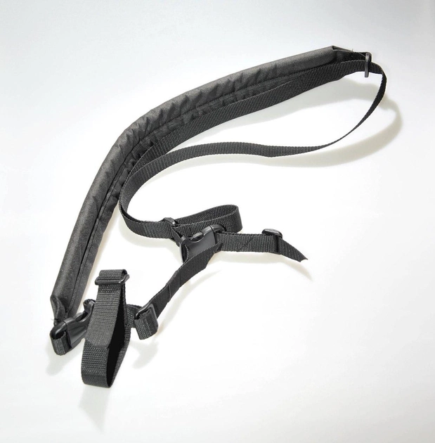 Триточковий ремінь для АК з плечовою накладкою Safety Чорний - зображення 1